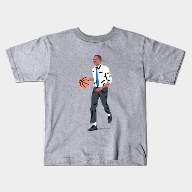 Balling Barack Kids T-Shirt by Elad Shagrir